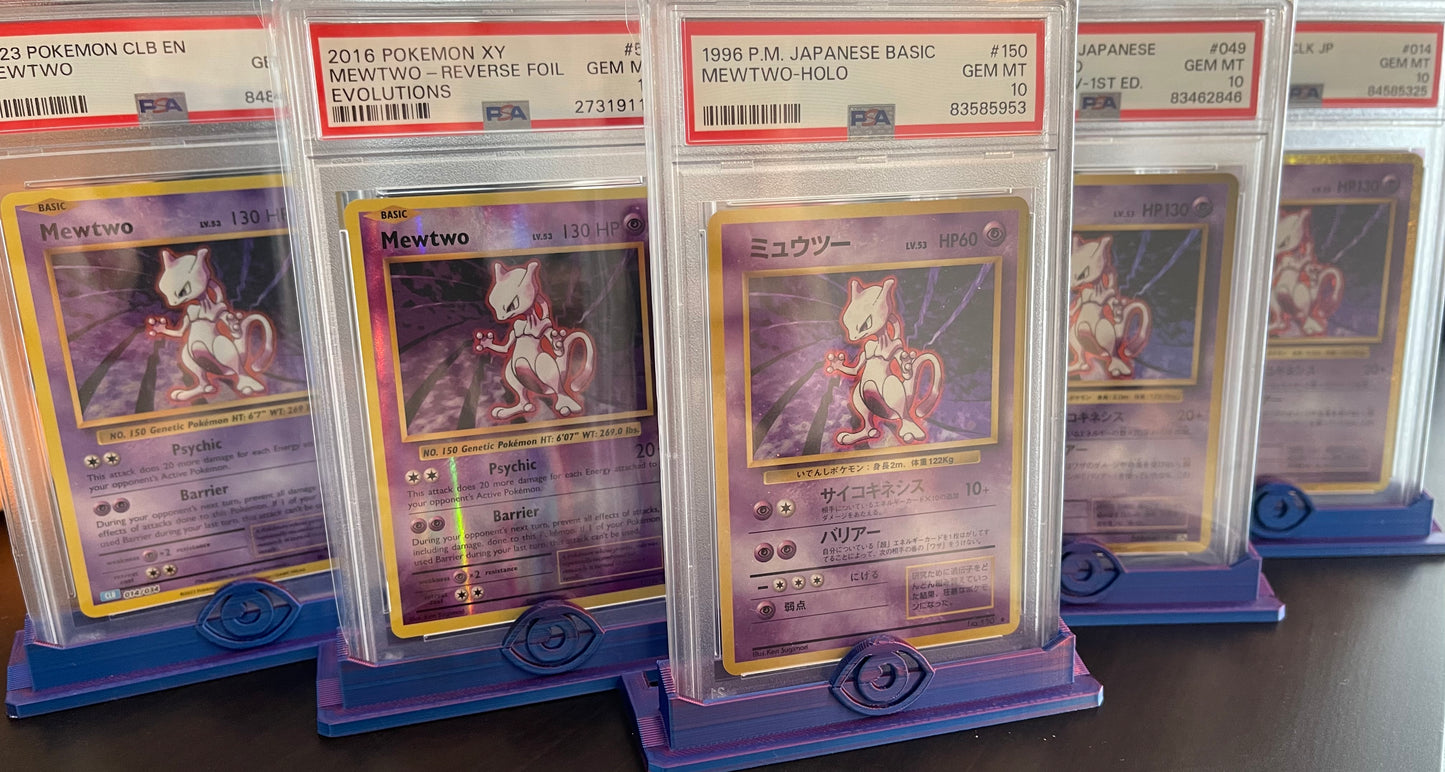 PSA Graded Card Stand Pokemon Types Themed