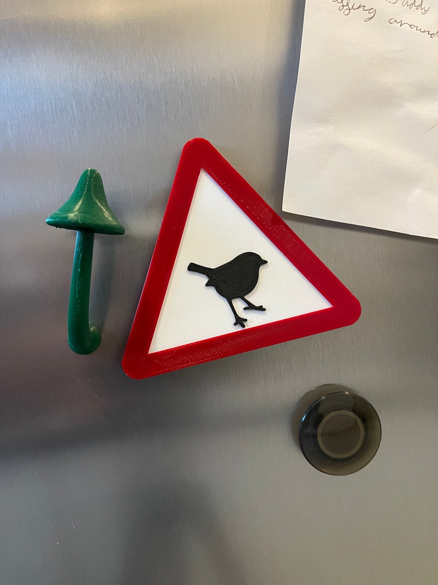 Robin Caution Warning Sign