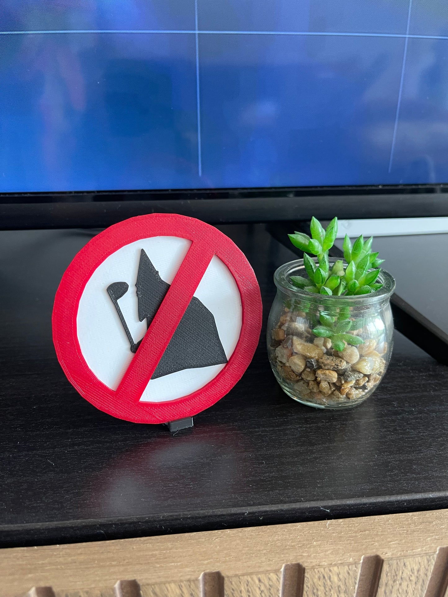 No Crawly the Wizard Gnome TikTok Prohibited Sign
