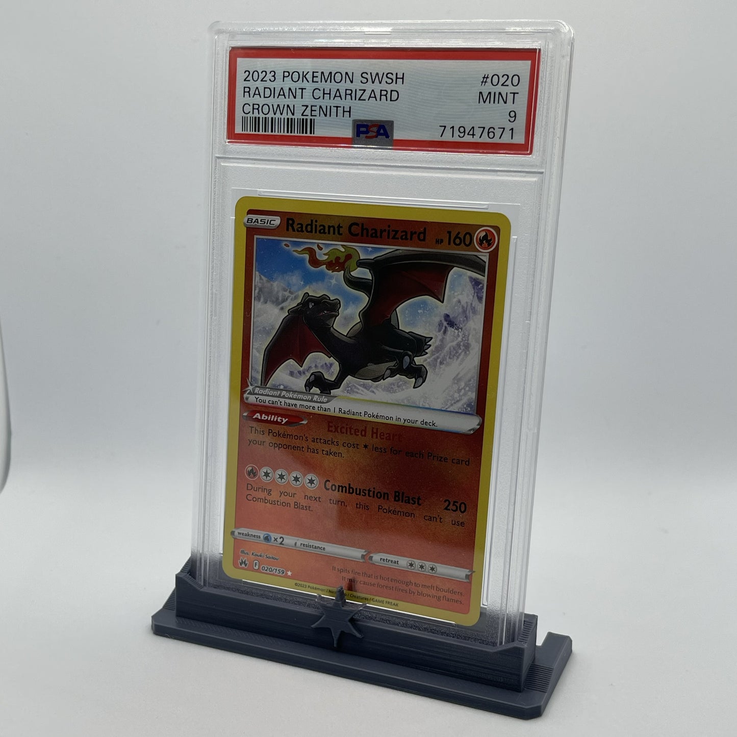 PSA Graded Card Stand Pokemon Types Themed