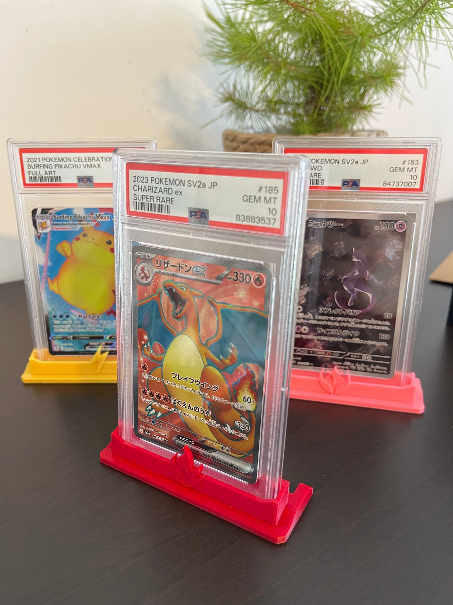 PSA Graded Card Stand Pokemon Types Themed