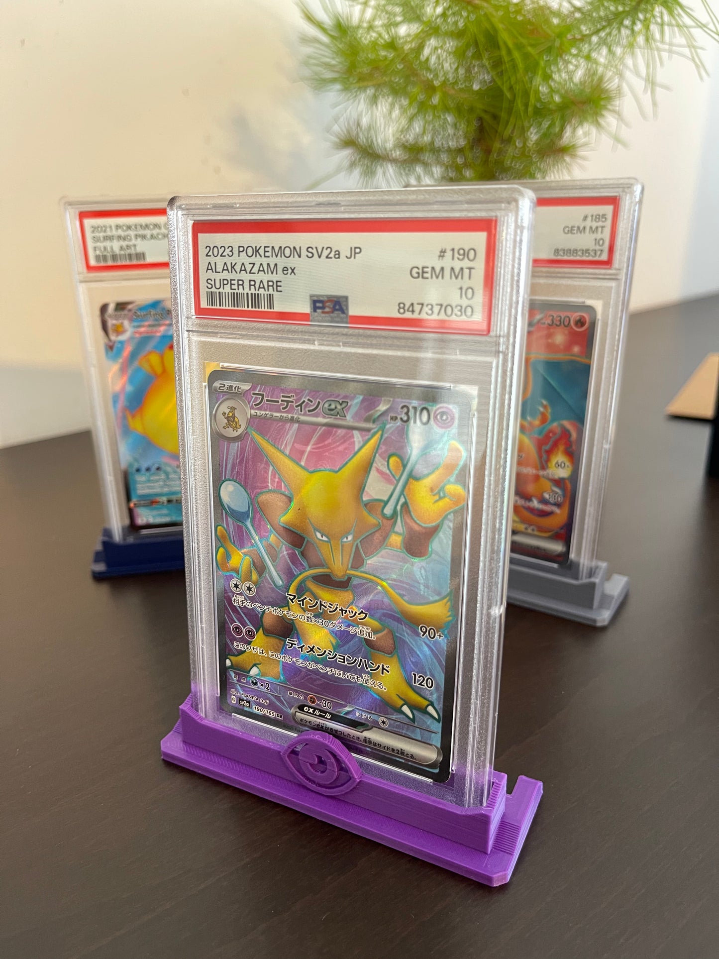PSA Graded Card Stand Pokemon Types Themed