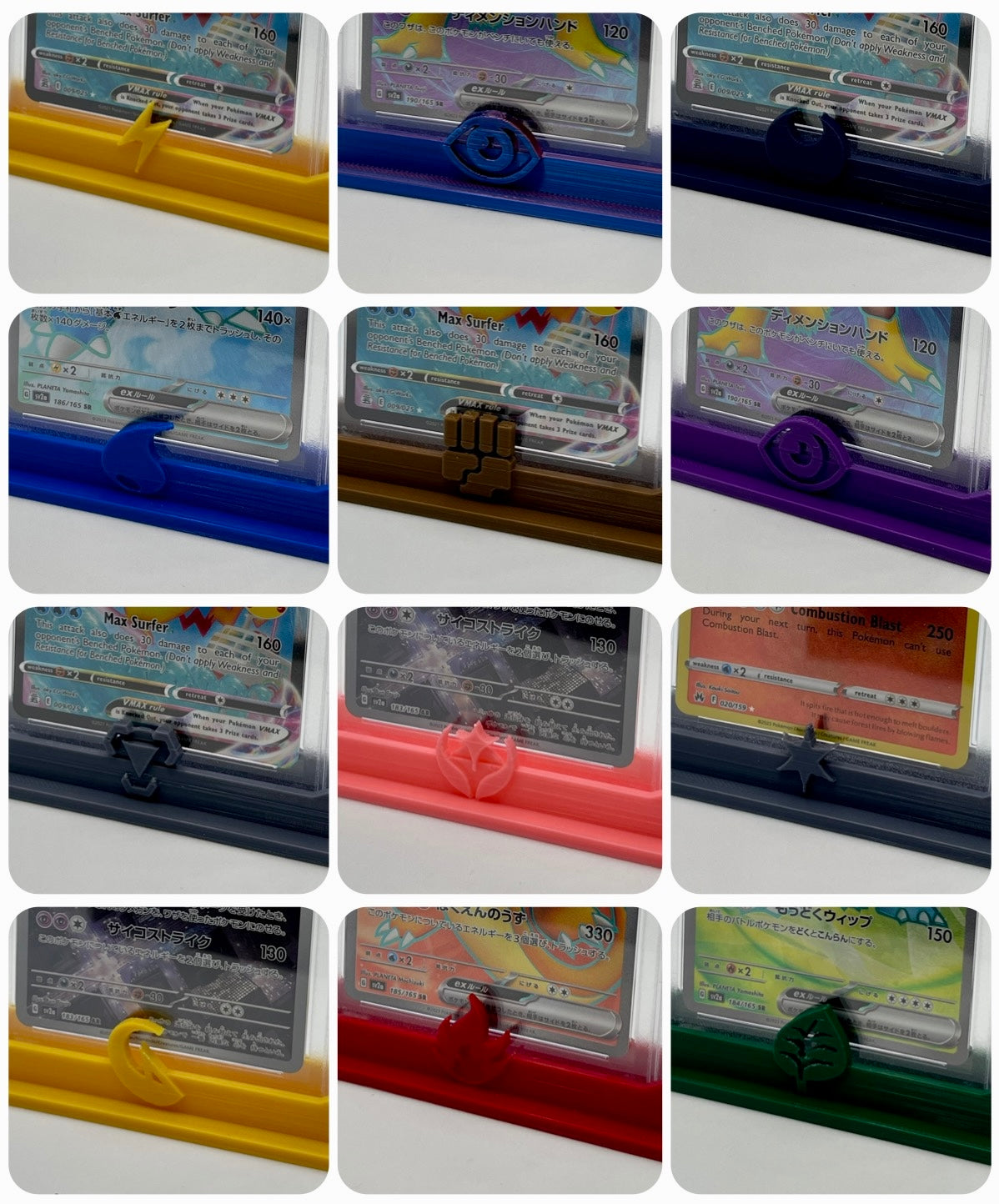 PSA Graded Card Stand Pokemon Types Themed