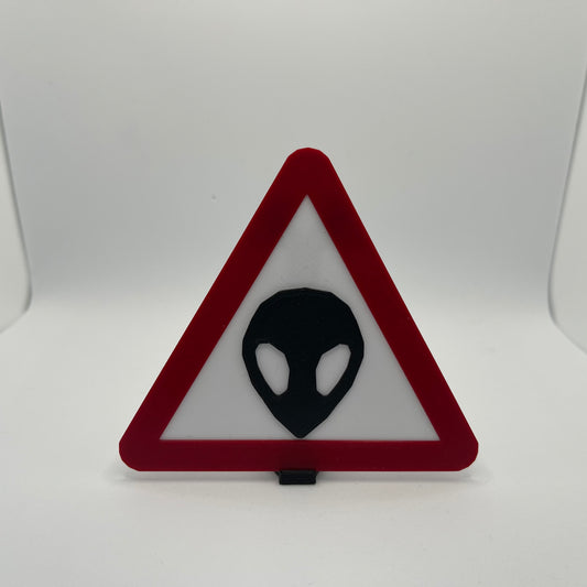 Alien Caution Warning Sign