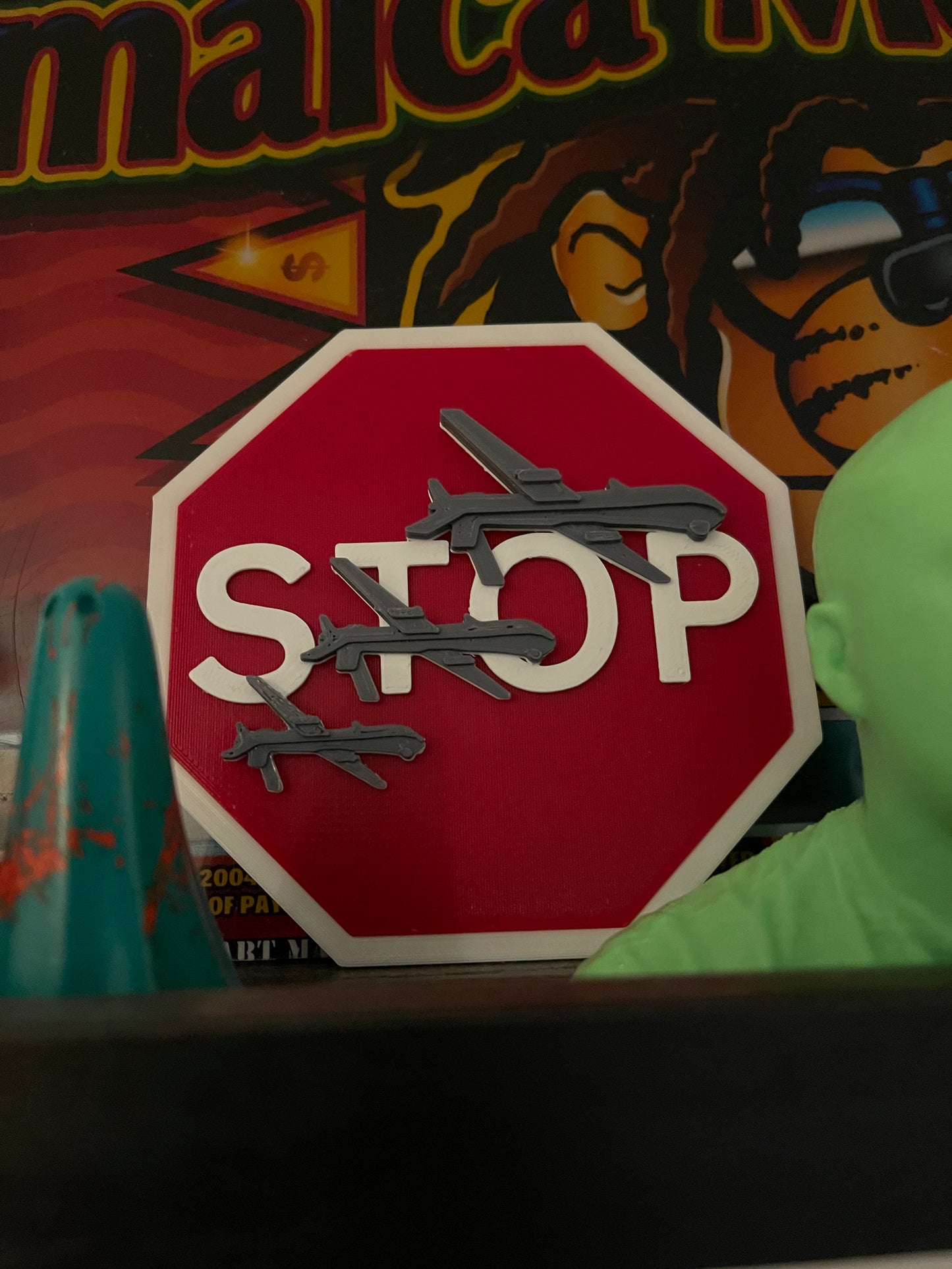 Banksy Inspired 3D Drone Stop Sign