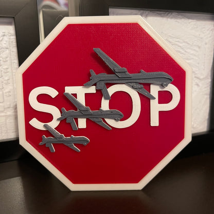 Banksy Inspired 3D Drone Stop Sign