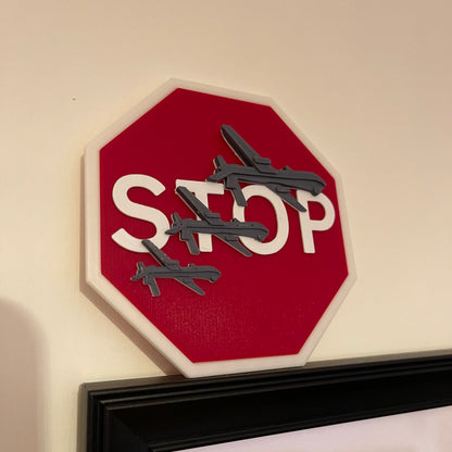 Banksy Inspired 3D Drone Stop Sign