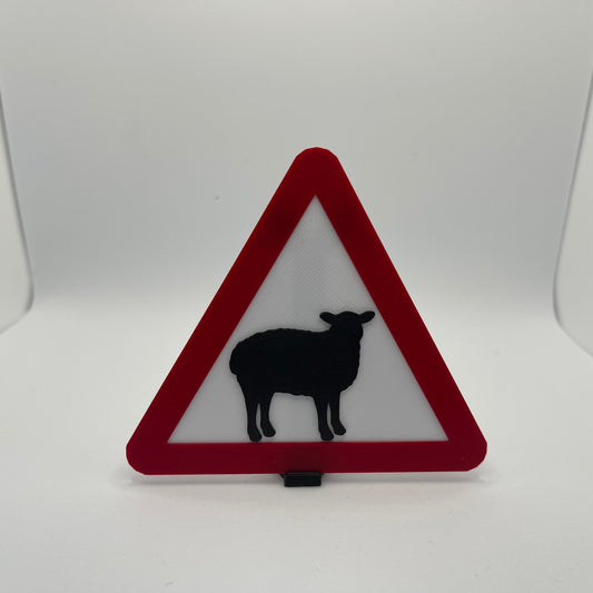 Sheep Caution Warning Sign