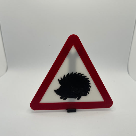 Hedgehog Caution Warning Sign