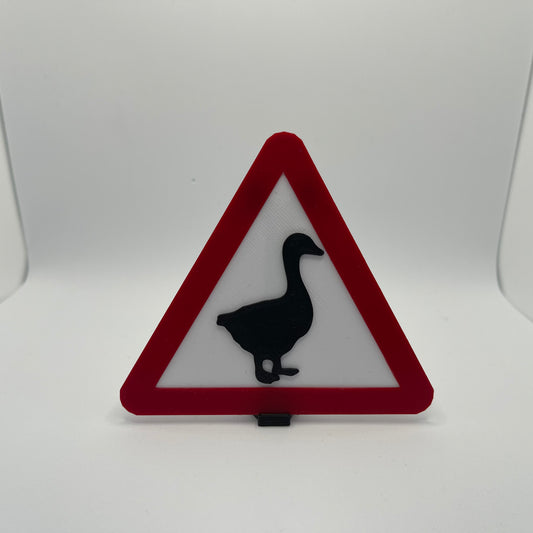 Goose Caution Warning Sign