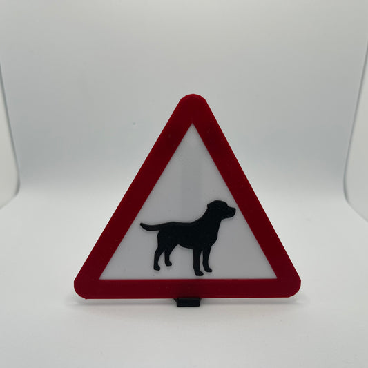 Labradore Dog Caution Warning Sign