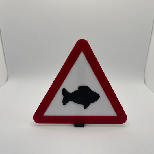 Fish Caution Warning Sign