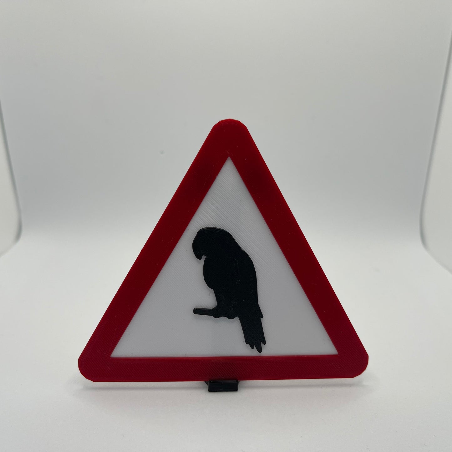 Parrot Caution Warning Sign