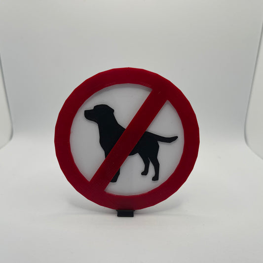 No Dogs Prohibited Sign