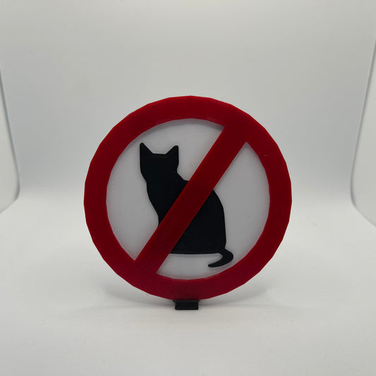 No Cats Prohibited Sign