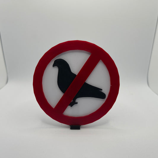 No Pigeons Prohibited Sign