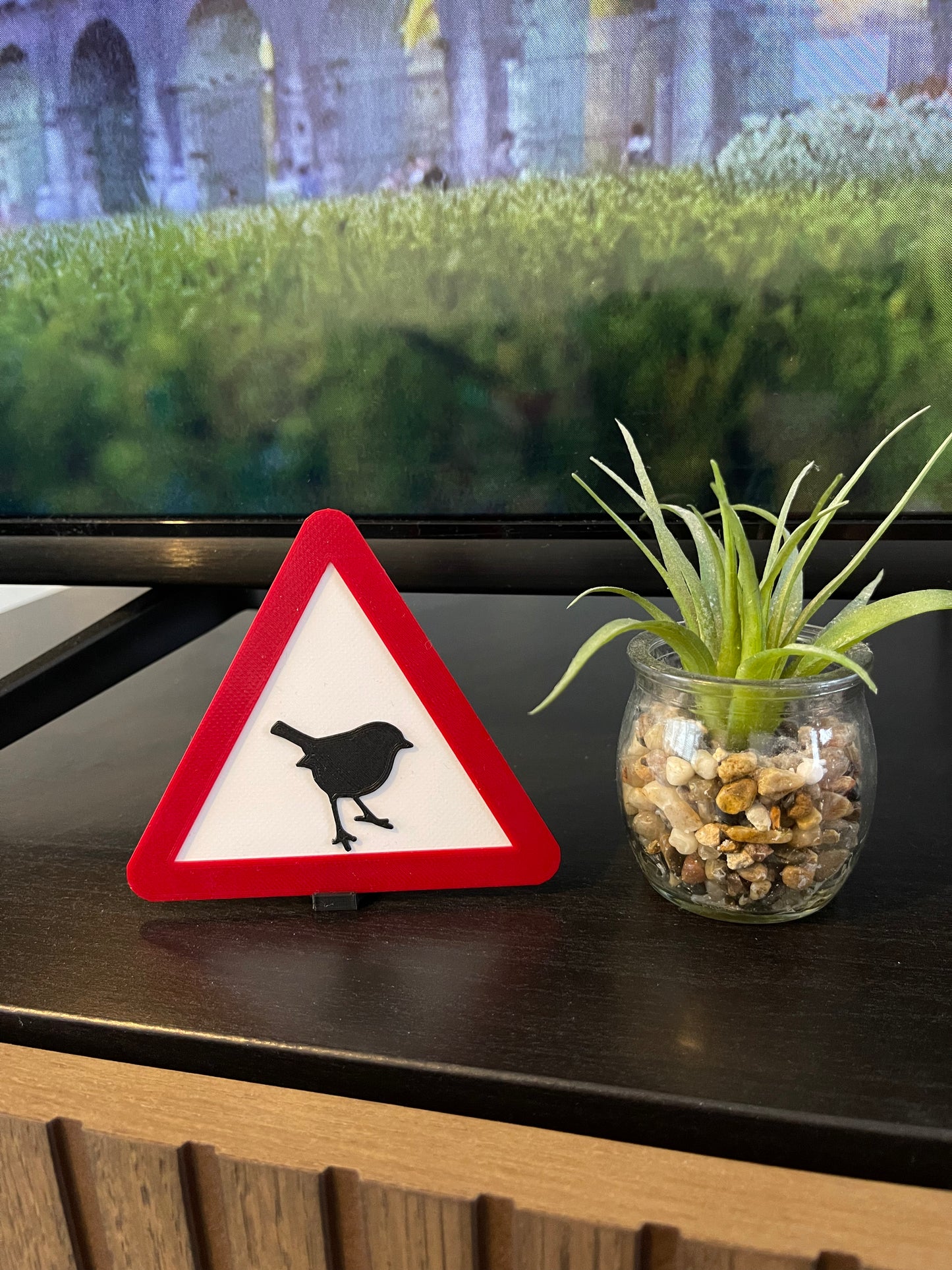 Robin Caution Warning Sign