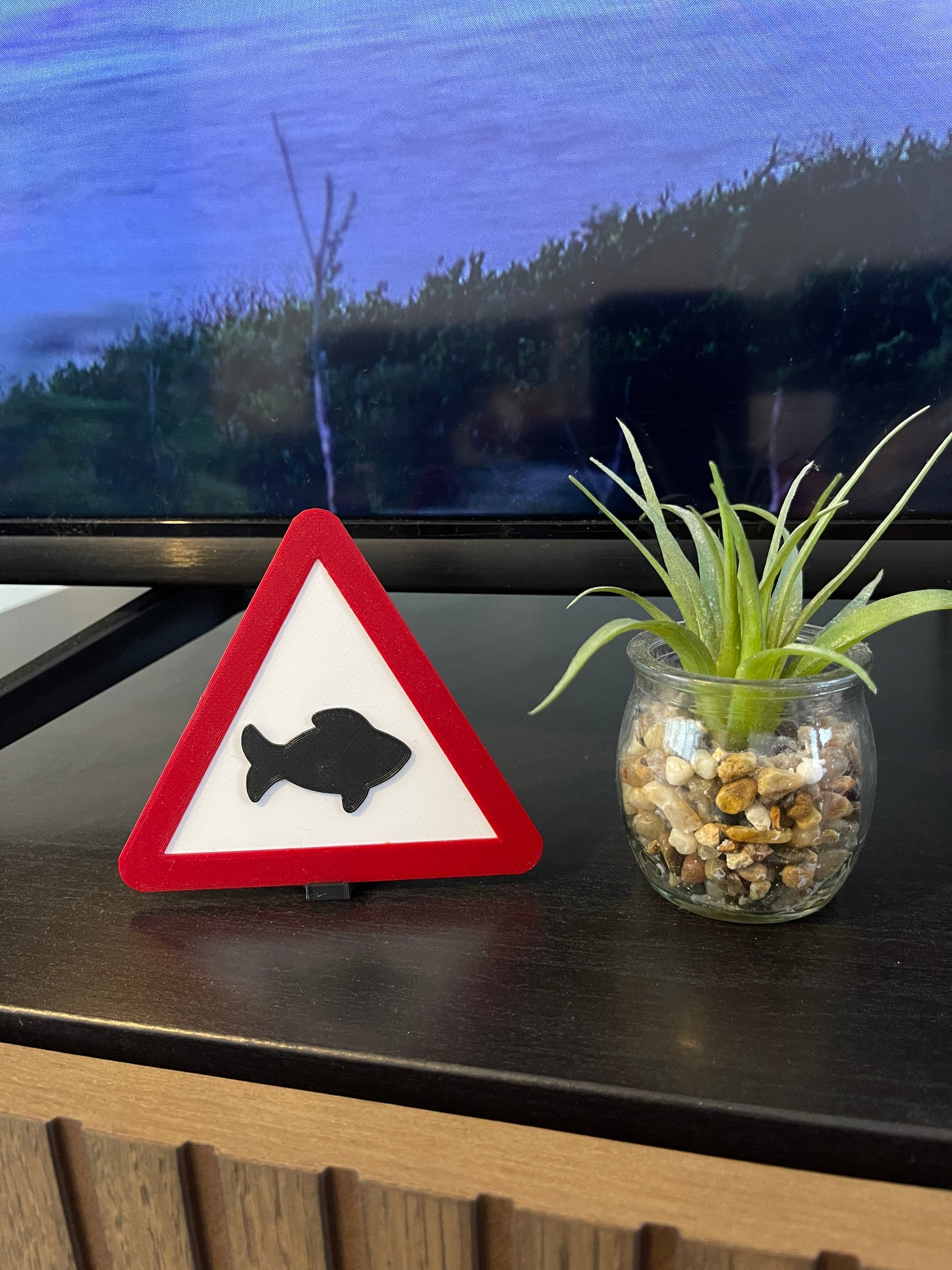 Fish Caution Warning Sign