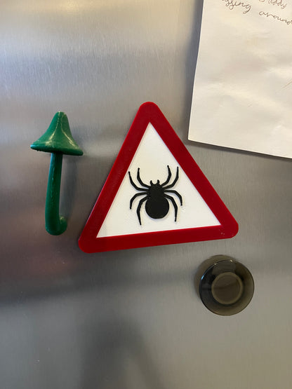 Spider Caution Warning Sign