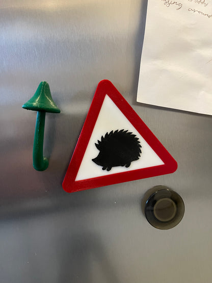 Hedgehog Caution Warning Sign