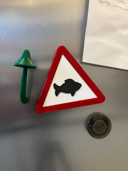 Fish Caution Warning Sign