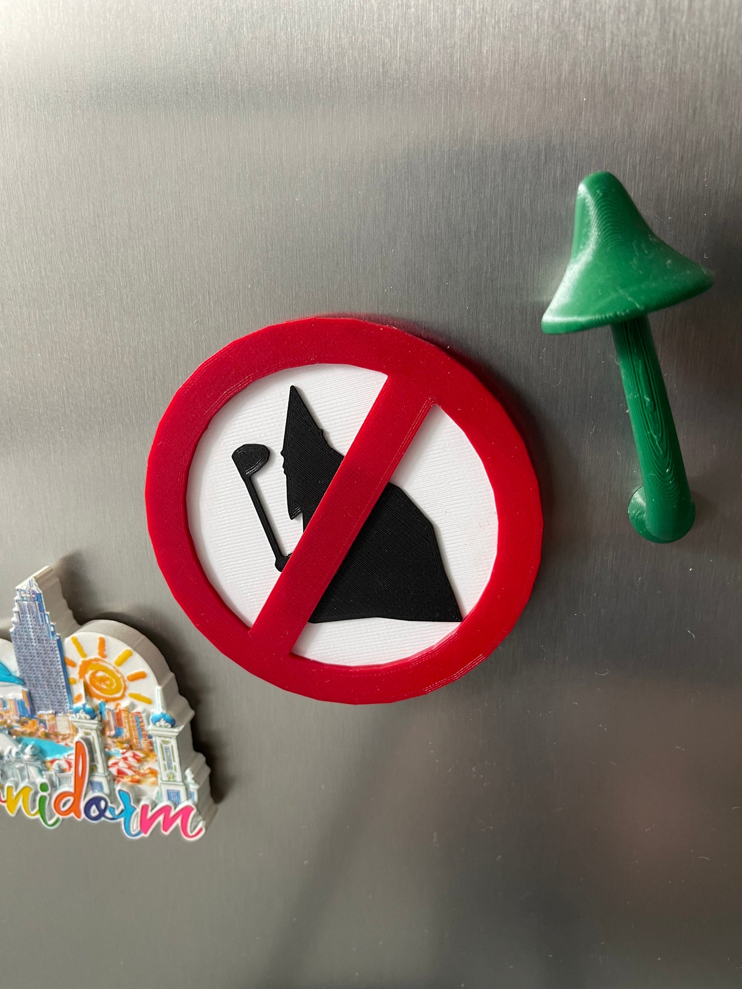 No Crawly the Wizard Gnome TikTok Prohibited Sign