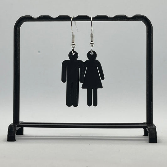 Man And Woman Dangle Earrings