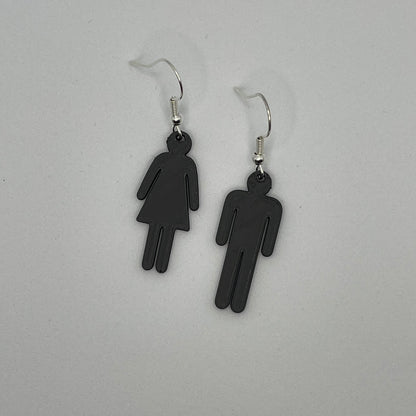 Man And Woman Dangle Earrings