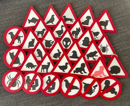 Pigeon Caution Warning Sign